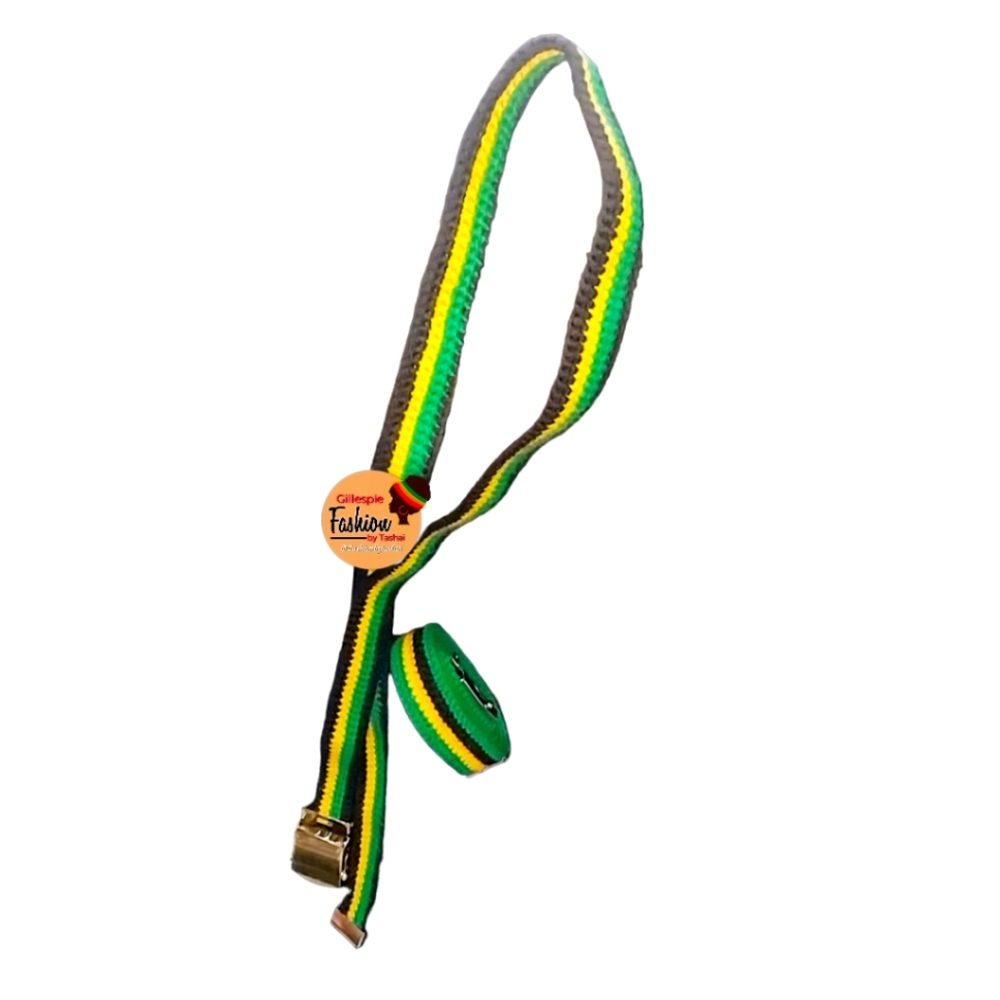 Fashionbytashai handmade crochet Jamaica colors Jah Jah Belt